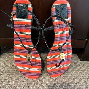Tory Burch sandals size 9. T strap and ankle strap.